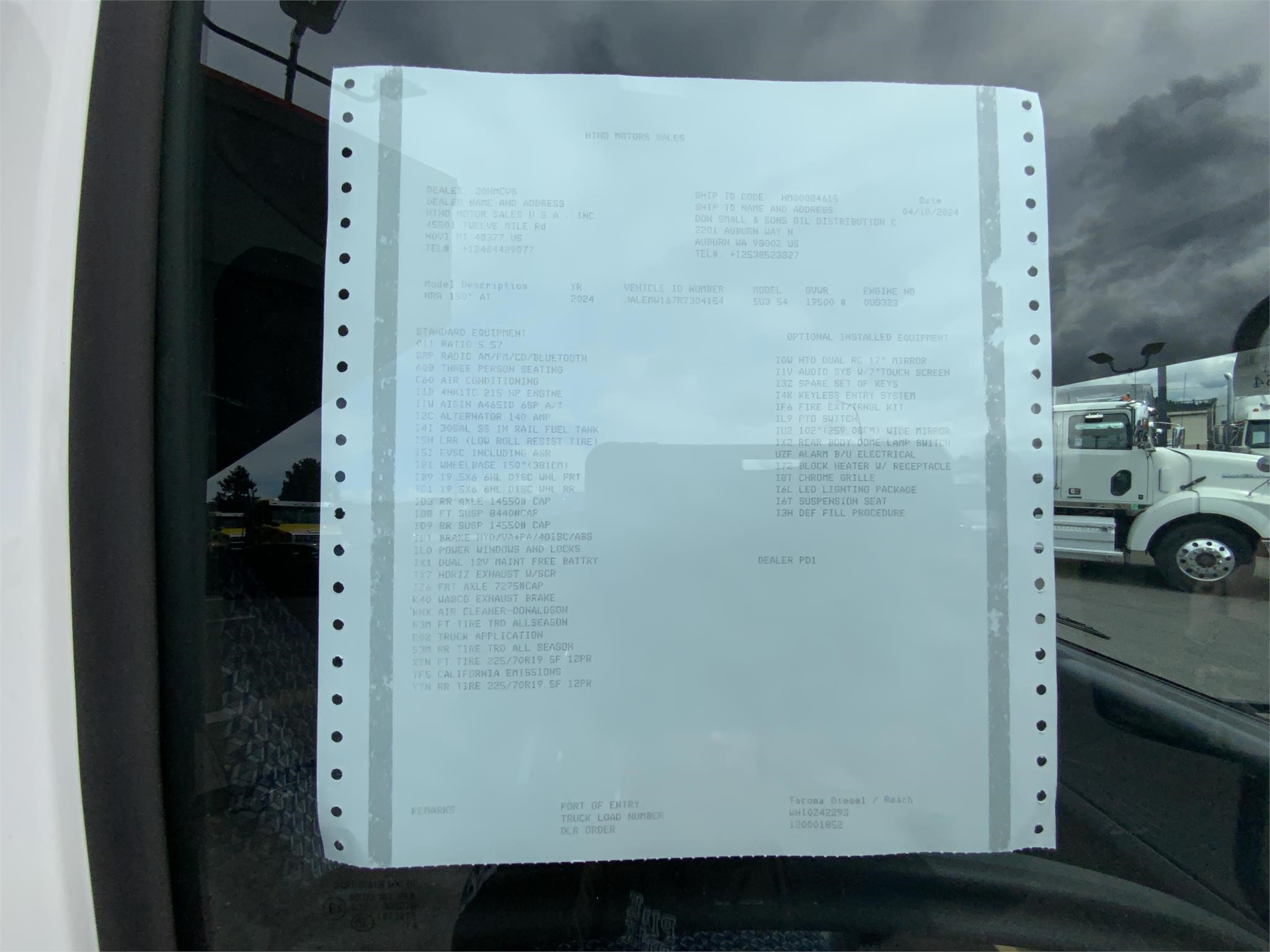 2024 HINO S5 9003869158 2024 HINO S5 9003869158