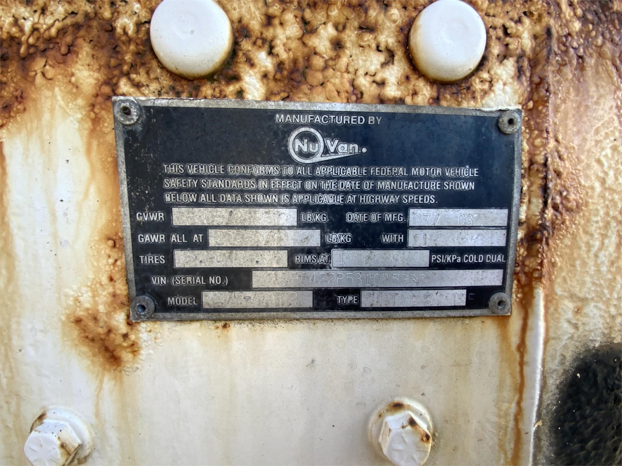 2003 NUVAN NFV 9010924459 2003 NUVAN NFV 9010924459